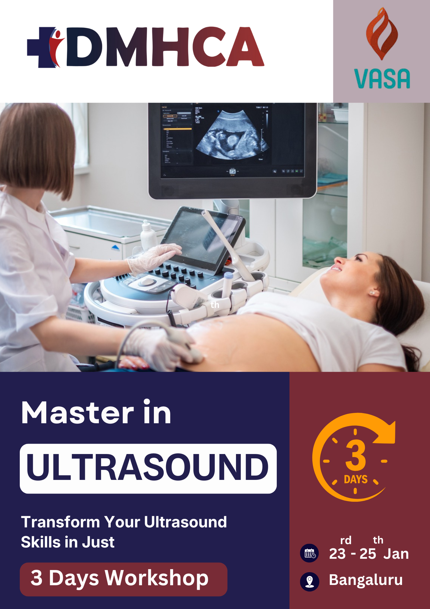 Join our 3 Day Master Workshop in Ultrasound with Hands-On Training Program